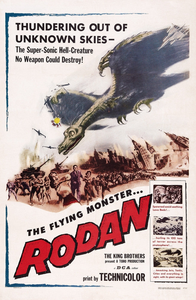 Rodan U Movie Poster - 1957 Fine Art Print