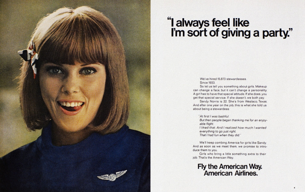 American Airlines Advertisement Poster Print (1968) by Granger Collection