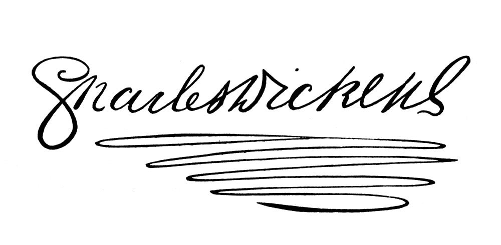 Charles Dickens Autograph Signature Fine Art Print by Granger Collection