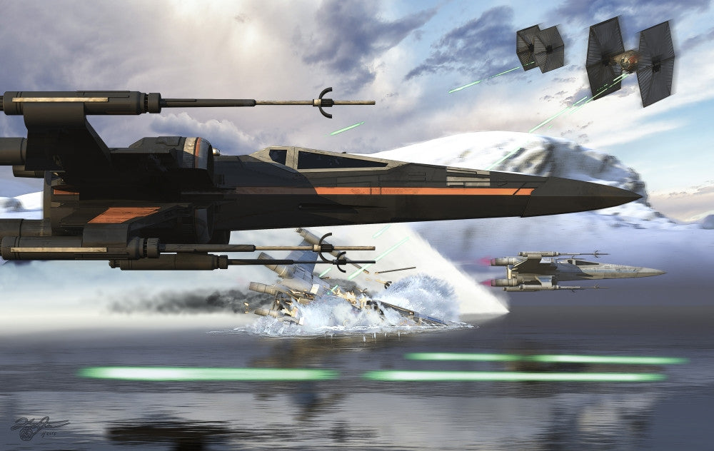 Star Wars X-Wing Attack on the Empire Poster Print