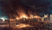 The Great Fire Of London, 1666 - Contemporary Oil Painting Poster Print