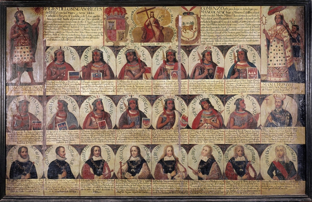 Peru: Royal Chronology Fine Art Print – Inca to Spanish Rulers