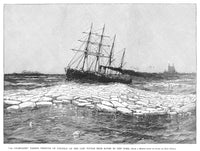 La Champagne Engraving - Passenger Ship in Ice, 1890 Fine Art Print