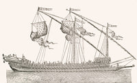 A 16th Century Galley Ship Fine Art Print from El Museo Popular