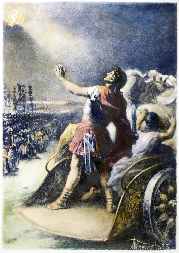 The Conversion of Constantine at the Milvian Bridge Fine Art Print