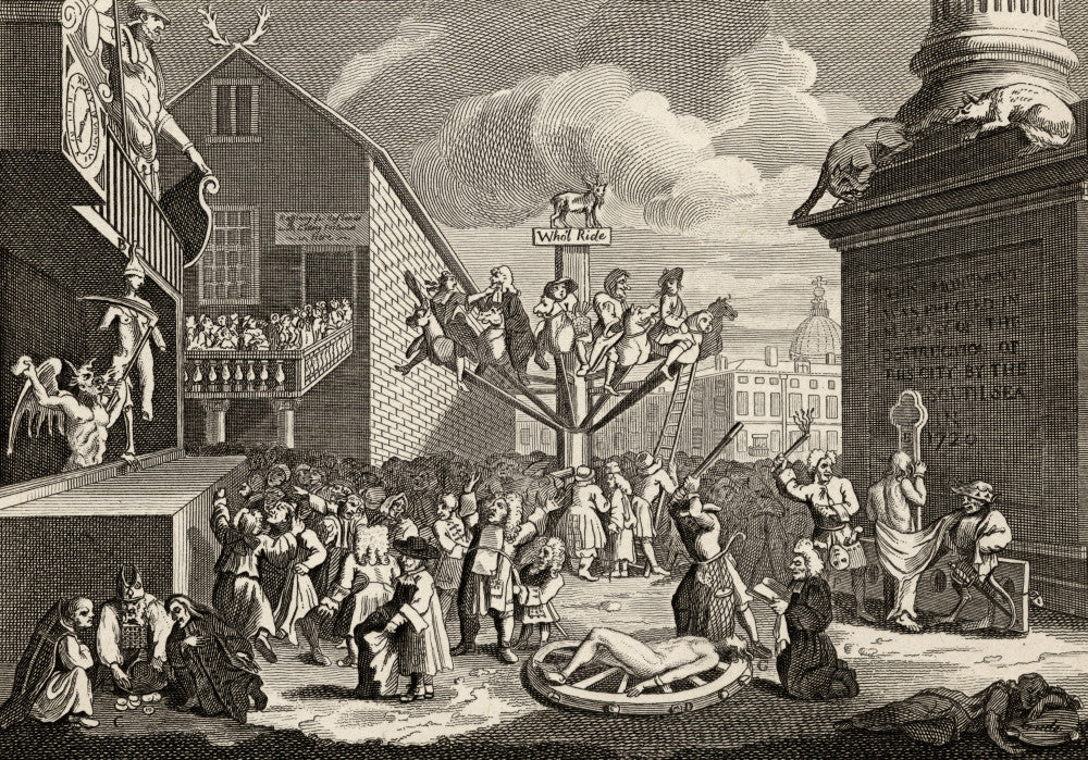 Emblematical Print of the South Sea from Hogarth's Works - 1833