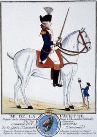 Marquis De Lafayette French Colored Engraving Fine Art Print by Granger Collection