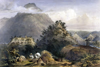 Uxmal Mayan Ruins Lithograph Print by Frederick Catherwood