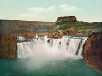 Idaho: Shoshone Falls Fine Art Print - Historic Photochrome from 1898