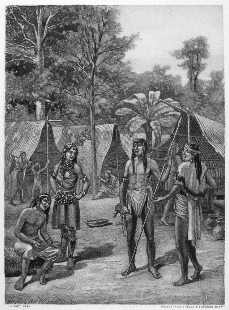 Mapuche Village Fine Art Print - 1892 Photogravure | Posterazzi