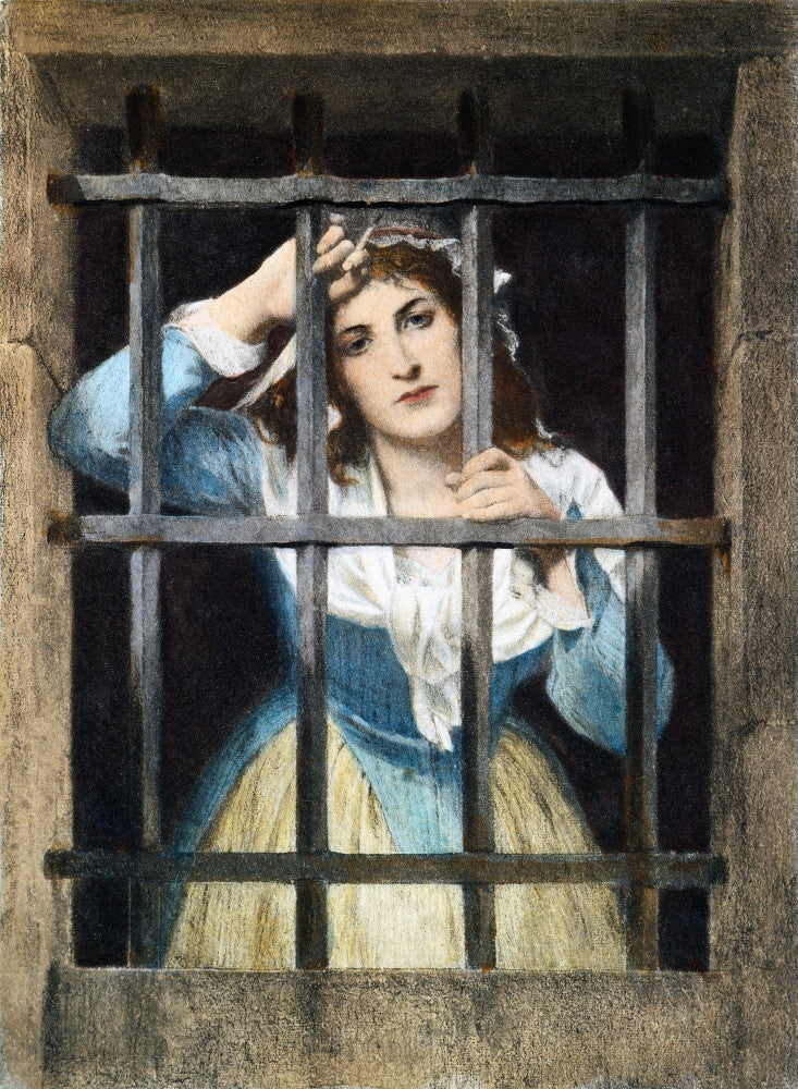 Charlotte Corday Lithograph Print - 19th Century Artwork