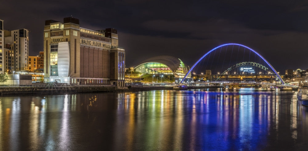 Reflections of Newcastle Gateshead Quayside Art Print by Philip Payne
