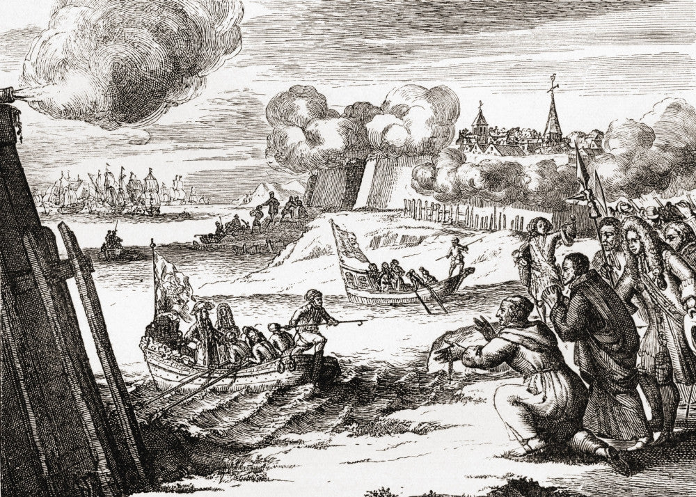 James II Landing at Kinsale, Ireland in 1679 Fine Art Print