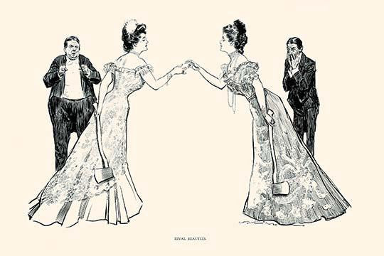 Heated Rivalry Fine Art Print by Charles Dana Gibson