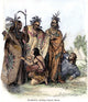 Pocahontas Begging Powhatan to Spare Captain John Smith - Colored Engraving Print (C1840)