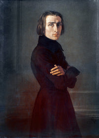 Franz Liszt Oil on Canvas Fine Art Print by Henri Lehmann