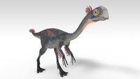 Gigantoraptor Dinosaur Fine Art Print on White Background