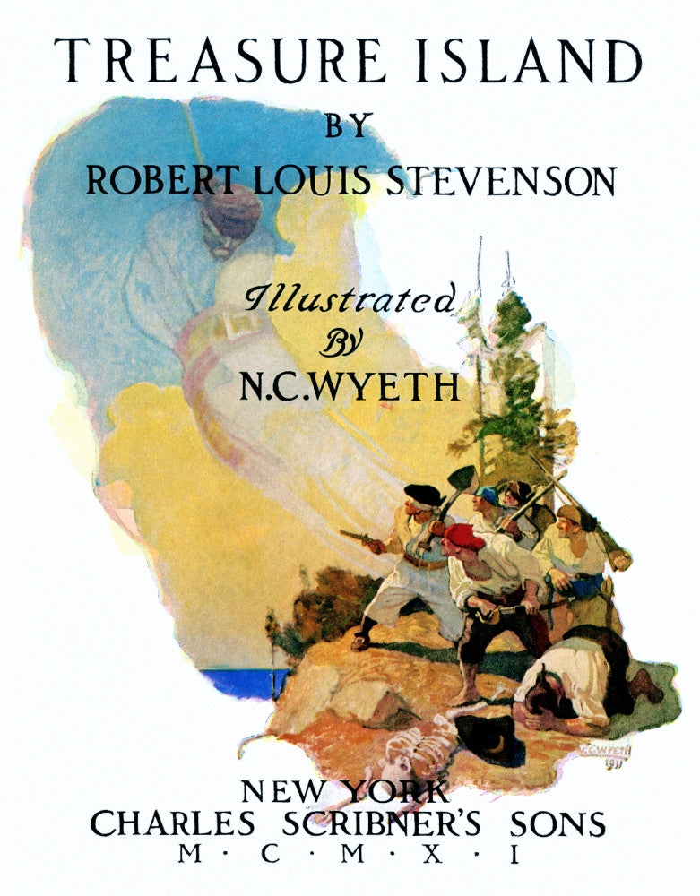 Treasure Island Title Page Illustration Fine Art Print by N.C. Wyeth