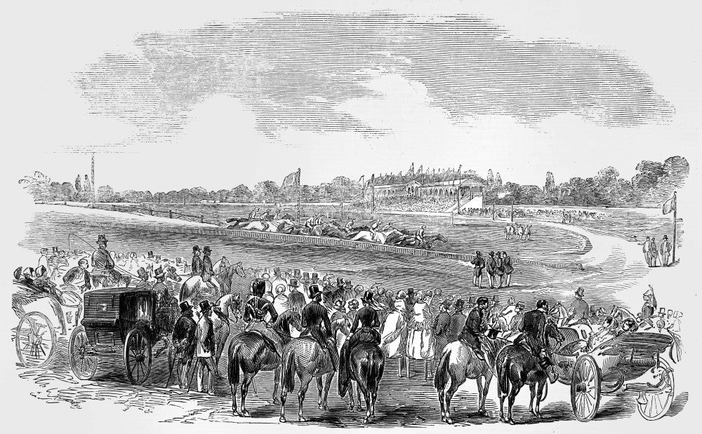 The Illustrated London News 1854 Etching - Racecourse & Hippodrome by John Short
