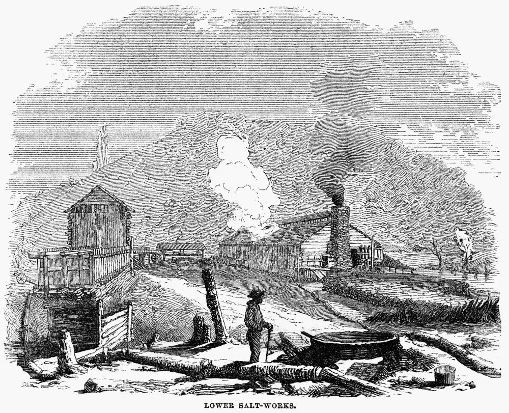 Virginia Salt Mine Fine Art Print - 1857 Wood Engraving