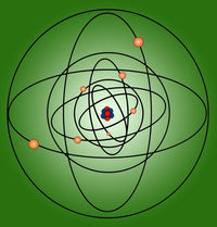 Atomic Structure Model Fine Art Print by Science Source