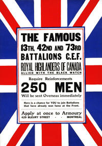 Royal Highlanders of Canada Recruiting Announcement Print