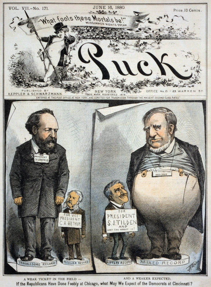 Presidential Campaign Cartoon from 1880 by J.A. Wales