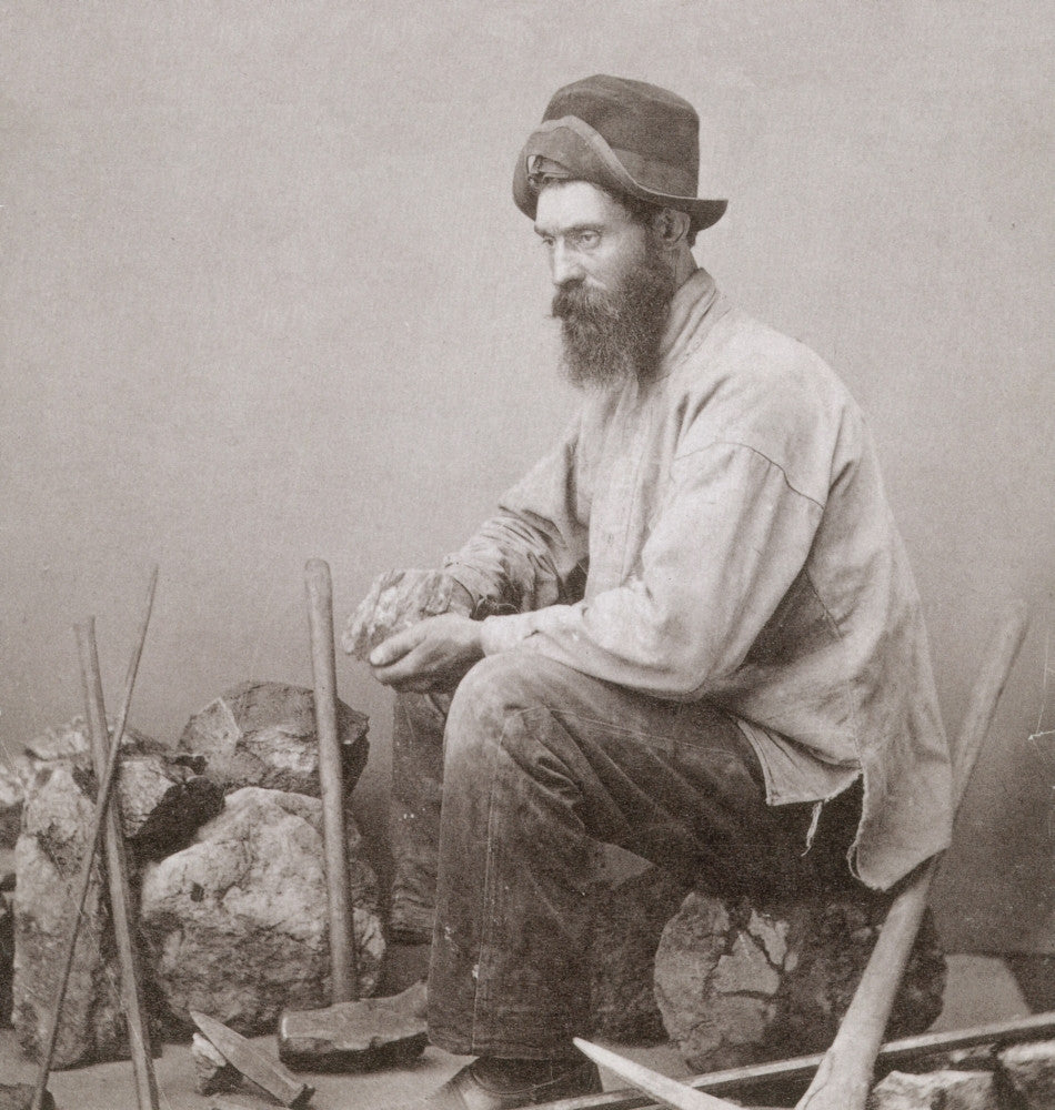Montana Gold Rush Fine Art Print - Gold Miner by Science Source