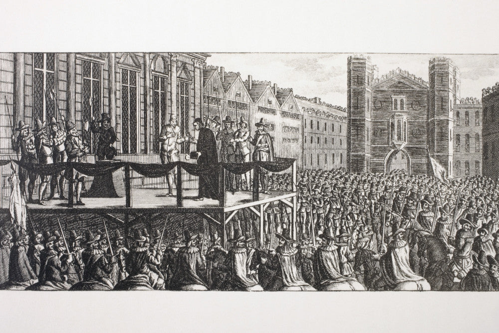 The Execution of King Charles I Fine Art Print - Historical Artwork by Allan Fea