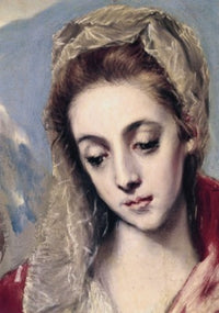 Holy Family - Detail Of Madonna Fine Art Print by El Greco