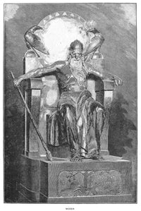Odin (Woden) 19th Century Wood Engraving Poster Print by Granger Collection