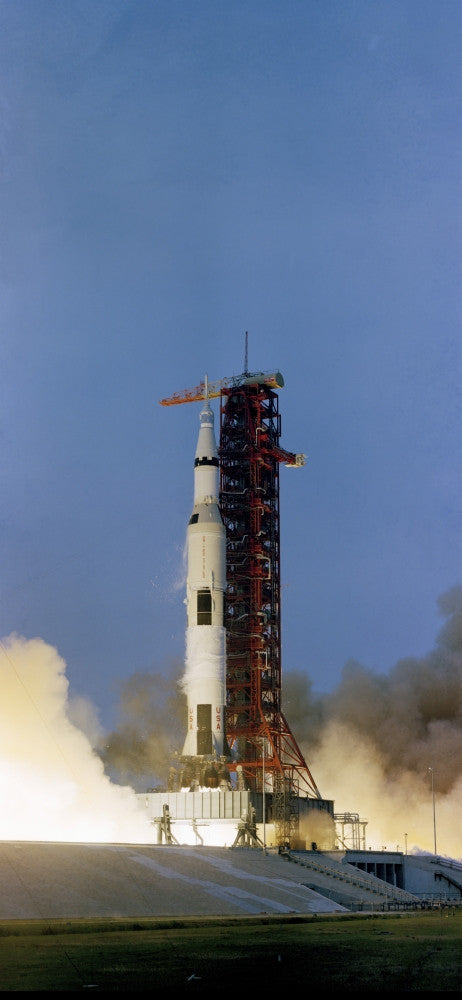 Apollo 13 Launch Poster Print - Space Exploration Art