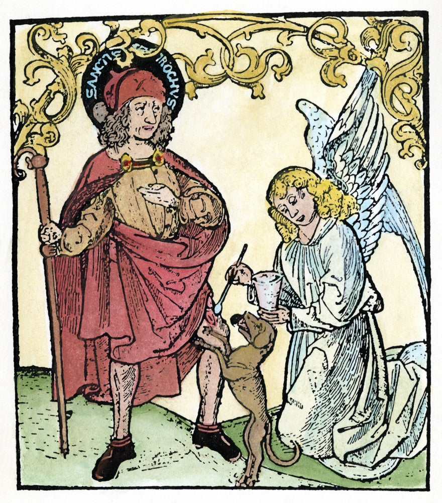 St. Roch Fine Art Print - Patron Saint of Plague Victims