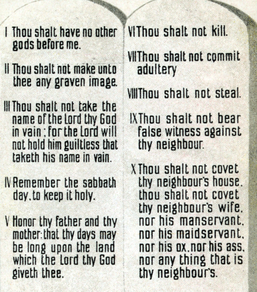 The Ten Commandments Fine Art Print by Science Source