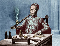 Opium Den Fine Art Print - Man with Opium Pipe (19th Century) by Science Source