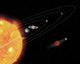 The Relative Size of a Hypothetical Brown Dwarf-Planetary System Fine Art Print by Stocktrek Images