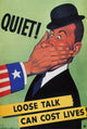 WWII Careless Talk Poster - 'Quiet! Loose Talk Can Cost Lives' Fine Art Print by Granger Collection