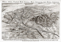 World War I Forces Map - November 4, 1918 Fine Art Print by Granger Collection