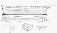Schooner Plans, 1812 - Privateer 'Prince De Neufchatel' Print