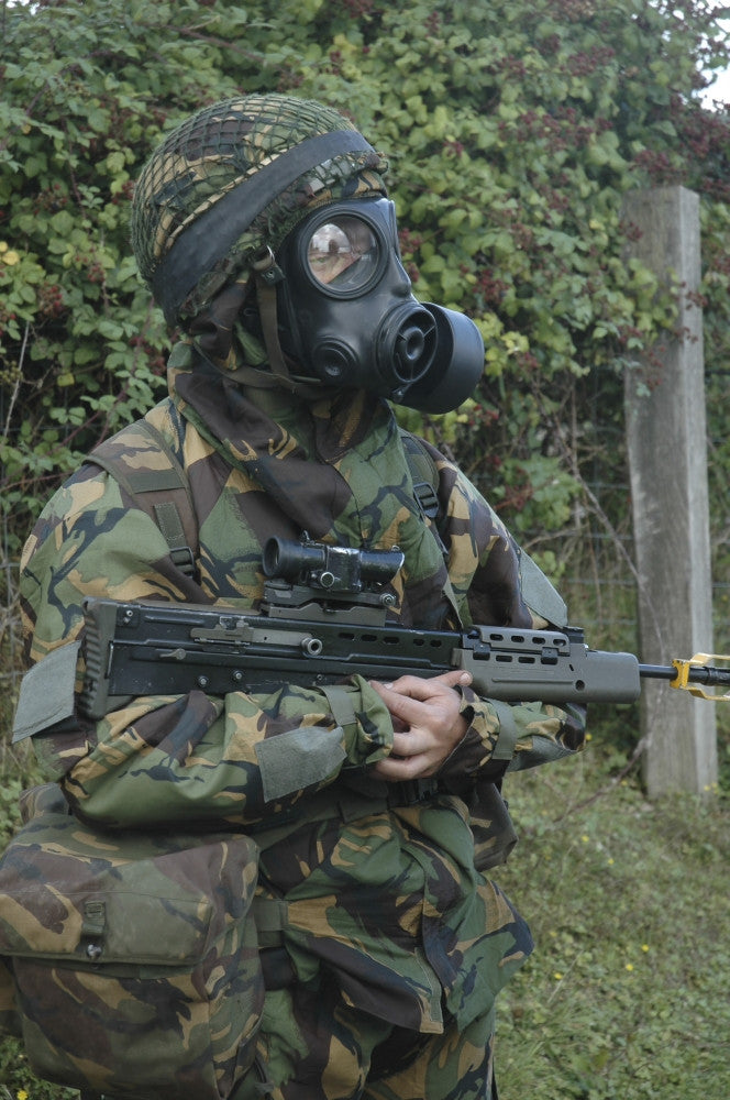 British Soldier in NBC Protection Gear Fine Art Print
