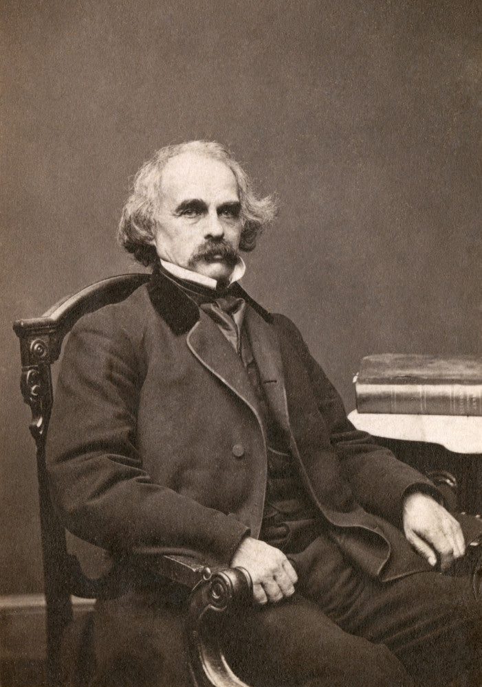 Nathaniel Hawthorne Carte-De-Visite Photograph by Mathew Brady - Fine Art Print