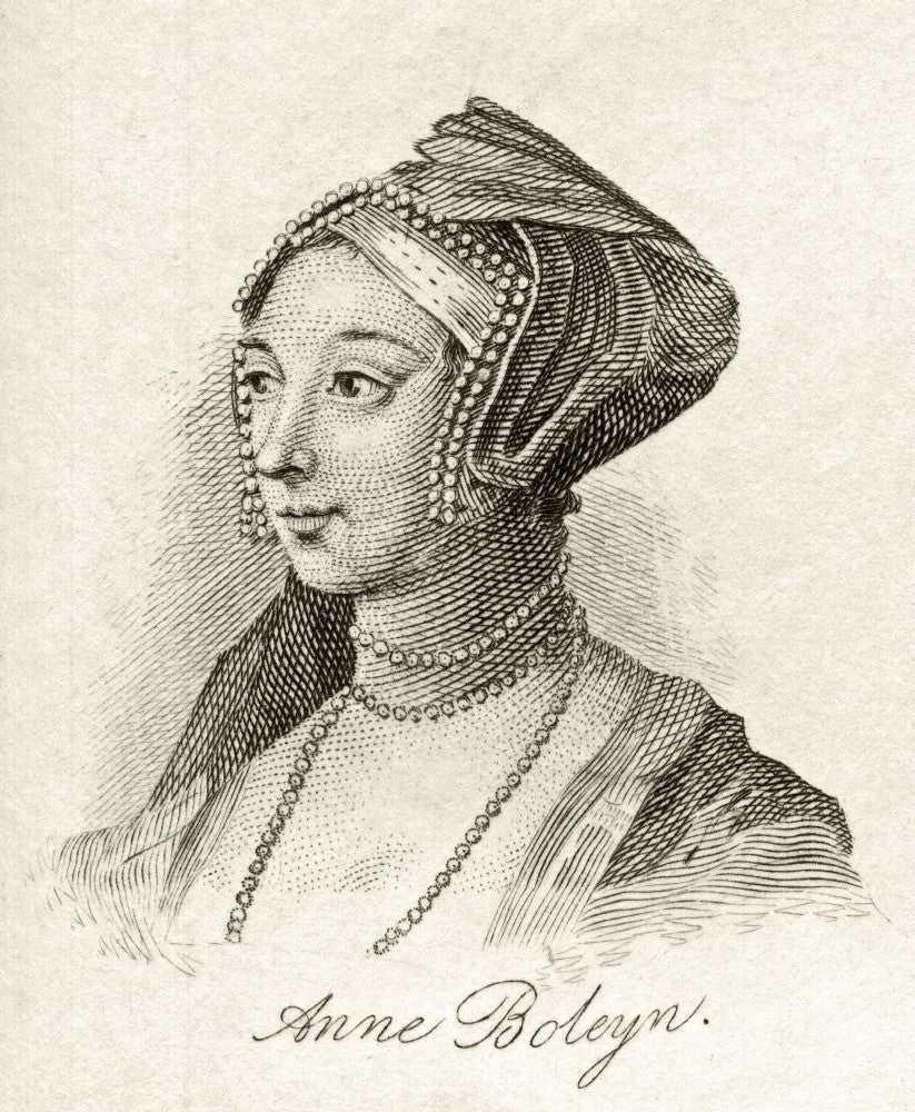 Anne Boleyn Historical Fine Art Print from Crabbs Dictionary