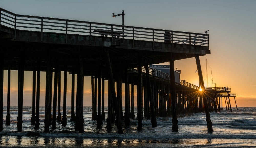 Pismo Beach Pier at Sunset Fine Art Print by Panoramic Images