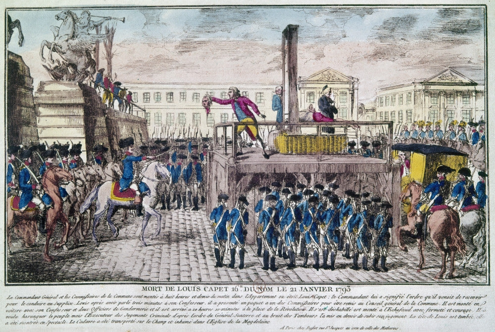 The Execution of Louis XVI Engraving from La Revolution Francaise by Pierre Berthault