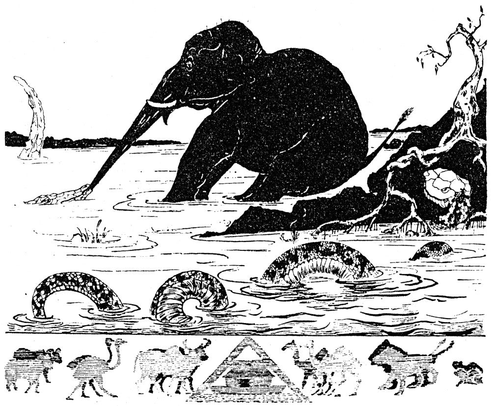 The Elephant's Child Fine Art Print by Rudyard Kipling - Just So Stories Illustration