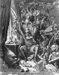 Don Quixote in His Library Fine Art Print by Gustave Doré