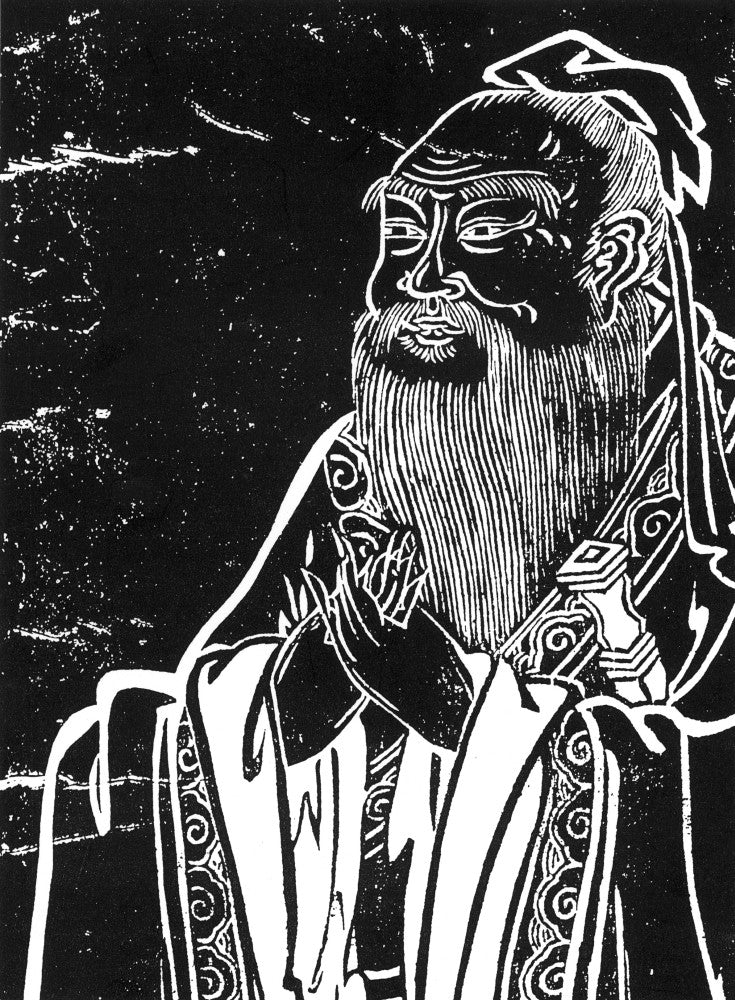Confucius Relief Rubbing Fine Art Print - T'Ang Dynasty Style