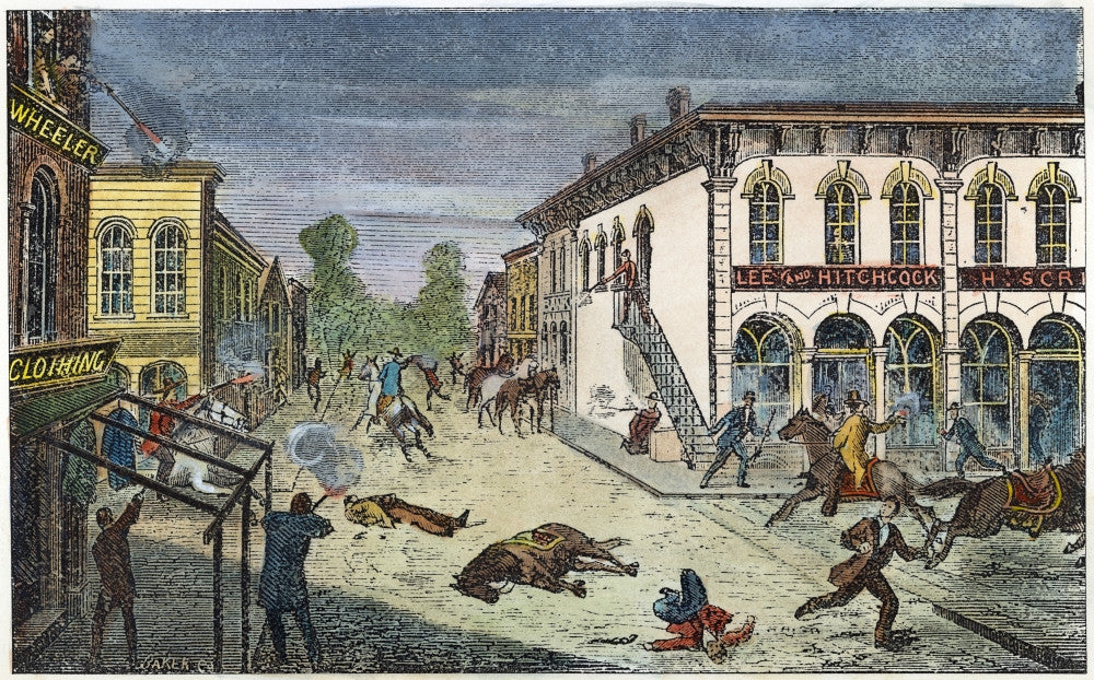 James Gang Shootout Fine Art Print - Historic Engraving