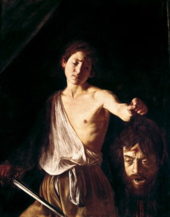 David with the Head of Goliath by Caravaggio - Poster Print 8x10