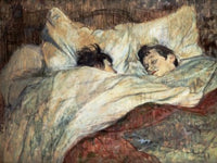 Le Lit Fine Art Print by Henri de Toulouse-Lautrec